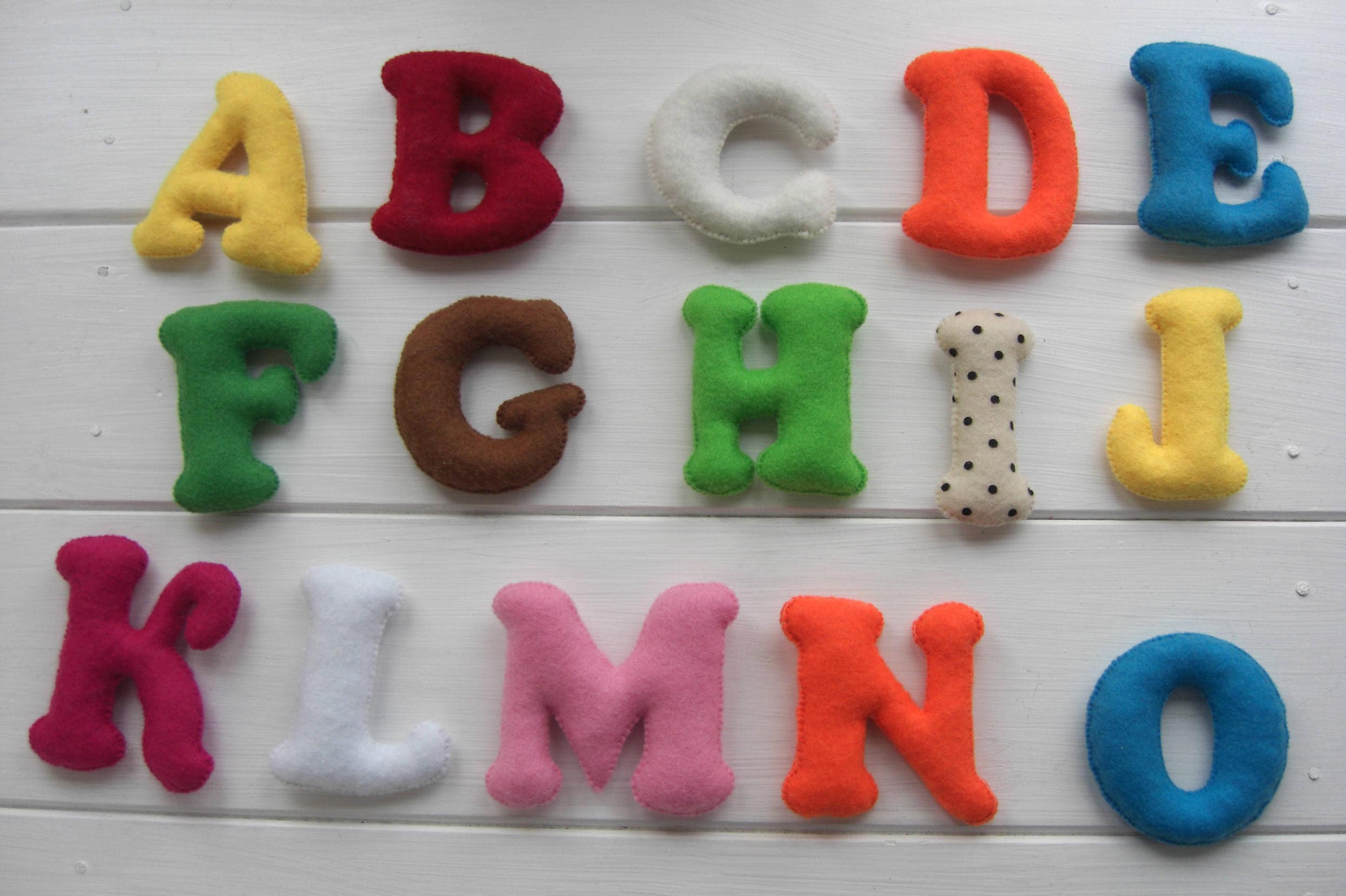 Felt Alphabet Pattern Soft Letters Stuffed Toys Preschool Gift Etsy