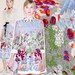 140CM Wide 320G/M Colorful Flower Embroidery Polyester Rayon Net Lace Fabric for Wedding Dress Clothes E389
