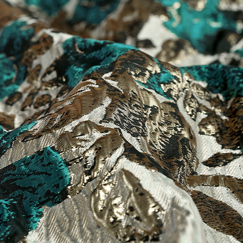 140*150CM Wide 280GM Weight BlueJacquard Acrylic Polyester Autumn Spring Dress Jacket Suit Fabric E880
