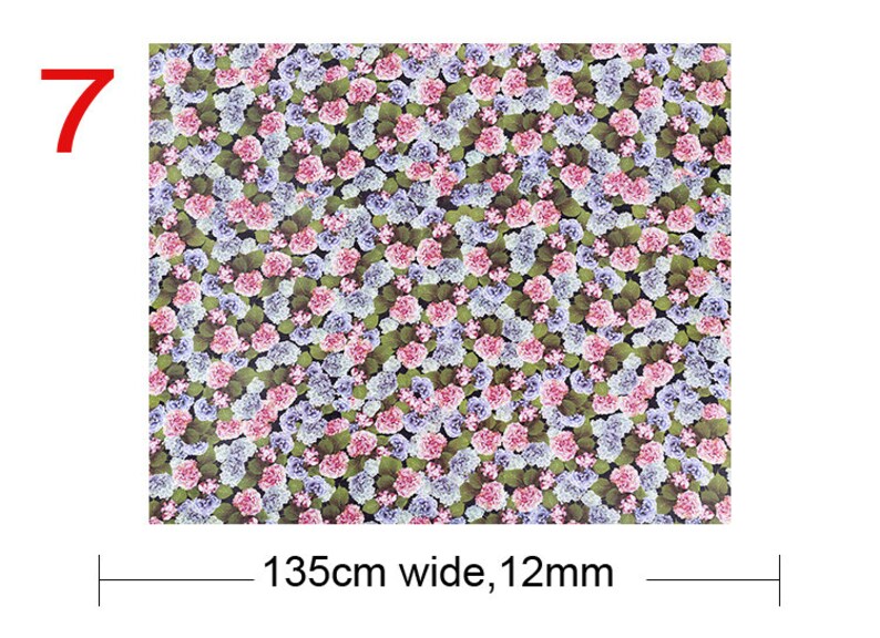 110-140CM Wide Print Silk Habotai Fabric 10 Patterns Available Number 5-10 E083