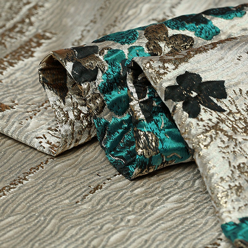 140*150CM Wide 280GM Weight BlueJacquard Acrylic Polyester Autumn Spring Dress Jacket Suit Fabric E880
