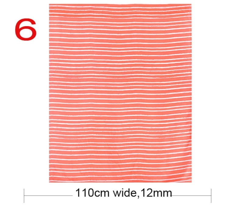 110-140CM Wide Print Silk Habotai Fabric 10 Patterns Available Number 5-10 E083
