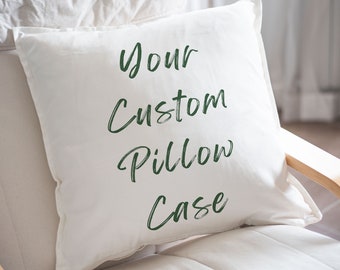 Personalized pillowcase, Customized pillowcase for home decor, Customize it with Name, text, photo, or any design you like