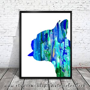 Colorful 3 French Bulldog Watercolor Print, Home Decor, dog watercolor,watercolor painting, French Bulldog art,animal watercolor,Bulldog art