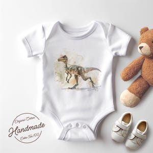 Dinosaur Baby Bodysuit – T-Rex, Triceratops, Velociraptor, Brachiosaurus, Baby Outfit, Perfect for Baby Shower Gifts, and Birthdays.