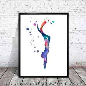 Scuba diving 2 Watercolor painting Print, Scuba diving ART, diver PRINT, sport Art, Home Decor, sport print, watercolor painting,