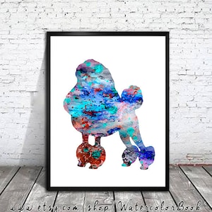 Poodle Print Archival, Children&#39;s Wall Art, poodle watercolor, watercolor painting,dog art,poodle painting,animal art,dog print