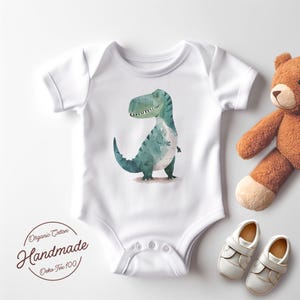 Dinosaur Baby Bodysuit – T-Rex, Triceratops, Velociraptor, Brachiosaurus Designs, Baby Outfit, Perfect for Baby Shower Gifts, and Birthdays