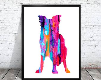 Border Collie  Print, Border Collie art, watercolor painting, dog art, Border Collie painting, animal art, animal Illustration