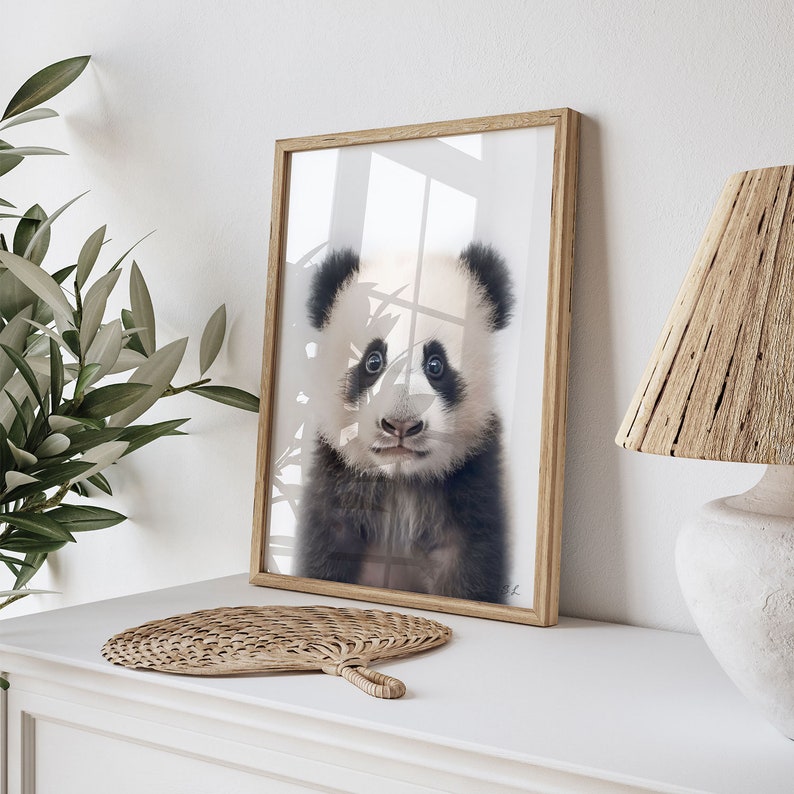 Baby Panda Printable Art, Animal Nursery Wall Art, Panda Kids Room ...