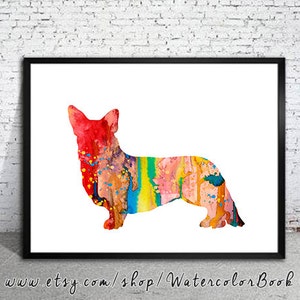 Corgi dog Watercolor Print, Home Decor, dog watercolor, watercolor painting, Corgi art, Corgi poster, Corgi Illustration, dog Illustration