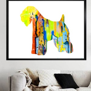 Wheaten Terrier Watercolor Print, Children's Wall, Art Home Decor, dog watercolor,watercolor painting, Wheaten Terrier art,animal watercolor image 2