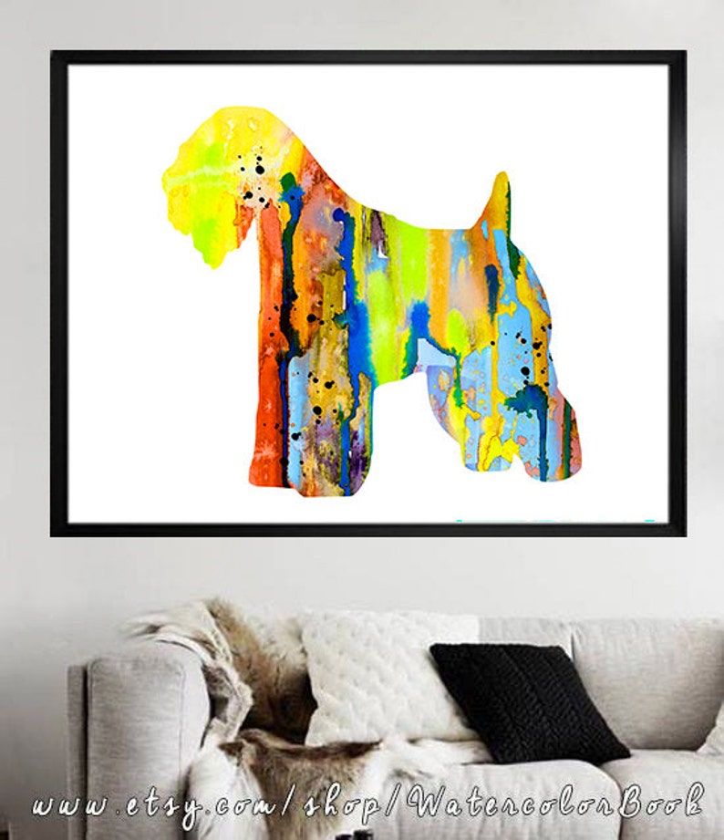 Wheaten Terrier Watercolor Print, Children's Wall, Art Home Decor, dog watercolor,watercolor painting, Wheaten Terrier art,animal watercolor image 2