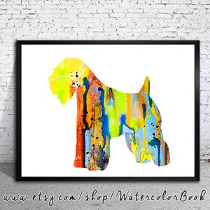 Wheaten Terrier Watercolor Print, Children's Wall, Art Home Decor, dog watercolor,watercolor painting, Wheaten Terrier art,animal watercolor image 1