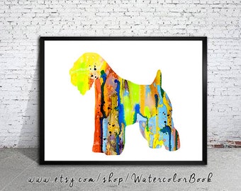 Wheaten Terrier Watercolor Print, Children's Wall, Art Home Decor, dog watercolor,watercolor painting, Wheaten Terrier art,animal watercolor