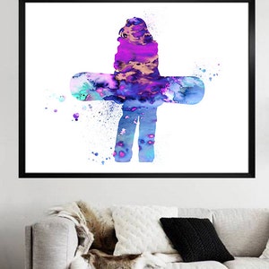 Snowboard Watercolor Print, watercolor painting, watercolor art, Illustration, Snowboard art, Snowboard print, art print, Snowboard poster image 4