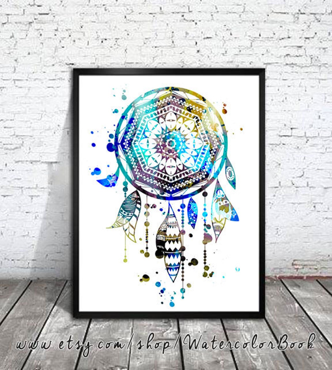 Dream Catcher 4 Watercolor Painting Art Print Dream Catcher - Etsy