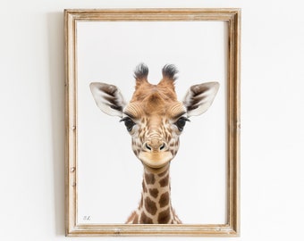 Baby Giraffe Fine Art Nursery Print: Animal Wall Art