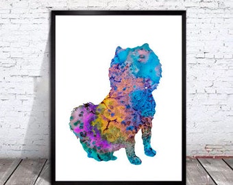 Pomeranian Print, Pomeranian art, watercolor, Home Decor, dog watercolor, watercolor painting, animal watercolor, dog painting