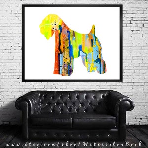 Wheaten Terrier Watercolor Print, Children's Wall, Art Home Decor, dog watercolor,watercolor painting, Wheaten Terrier art,animal watercolor image 3