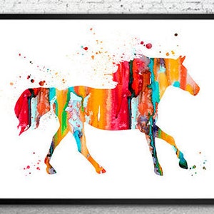 Horse Print, watercolor painting, watercolor art, Illustration, home decor, watercolor animal, Horse poster, Horse print