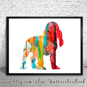 English Cocker Spaniel print, Watercolor print, Art Print, Illustration, Art gifts, Wall decor