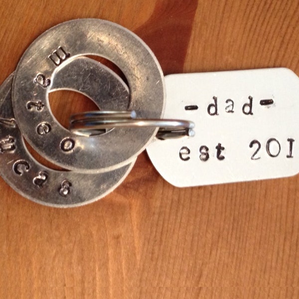 Personalised Hand Stamped Keyring