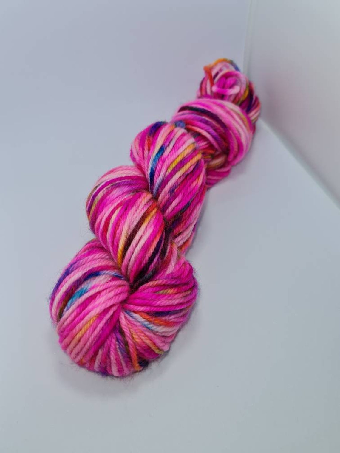 Hand Dyed DK Yarn 50g Pink DK Weight Yarn MultiColoured Etsy