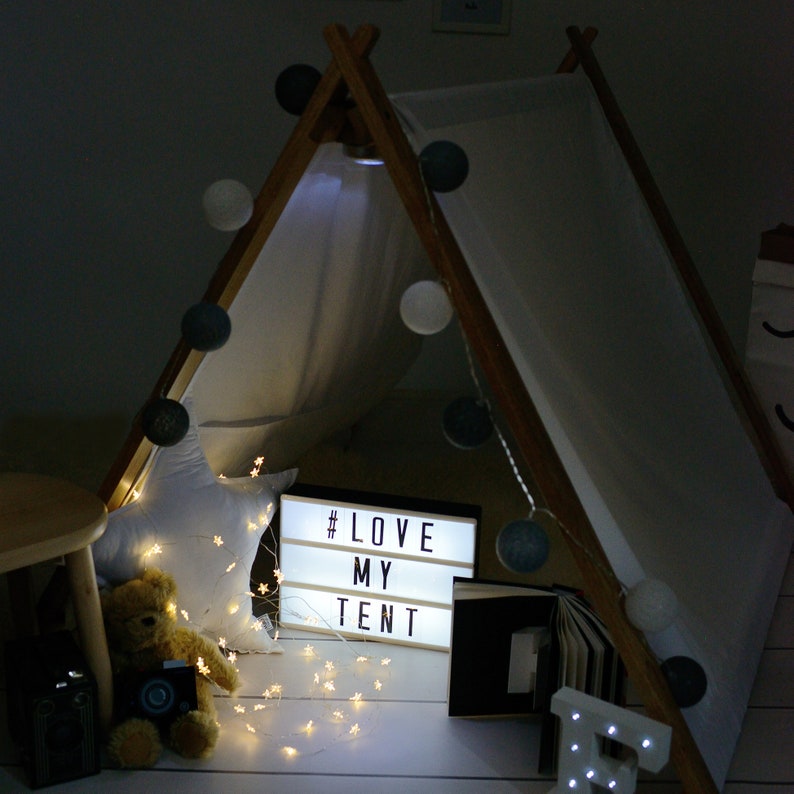 White A-Frame Playhouse Tent