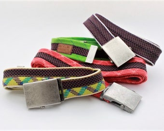 Belt "Sasha" made from old climbing rope / climbingrope belt red