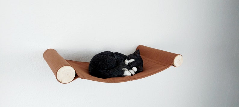 Cat Hammock Wall Mounted Brown