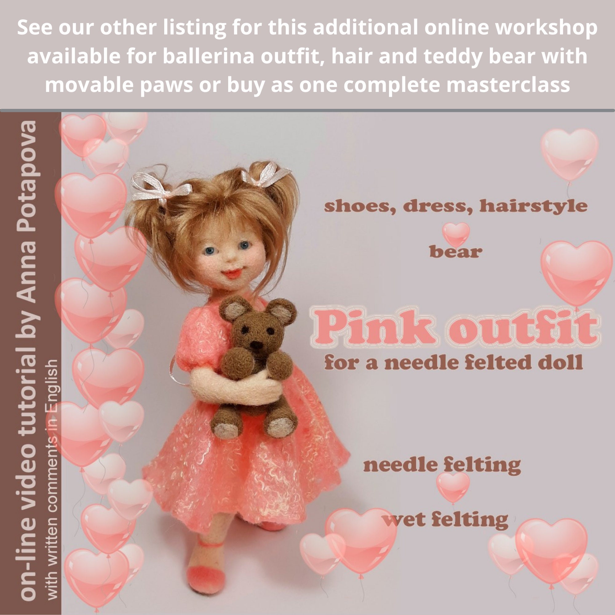 Sewing & Fiber Art doll tutorial Online video tutorial Christmas