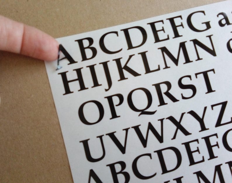 Sticky Back Vinyl Letters Serif Font Alphabet 15 to 40mm - Etsy