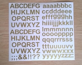 Sticky Back Vinyl Letters Arial Bold Alphabet 15 to 40mm