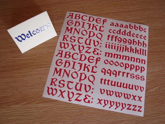 Comic Sans Font Alphabet Sticky Back Vinyl Letters for Crafts 15, 20, 30 or  40mm 
