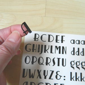 Sticky Back Vinyl Letters Art Deco Font Alphabet 15 to 40mm afbeelding 4