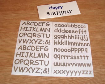 Sticky Back Vinyl Letters Comic Sans Font Alphabet 15 to 40mm