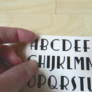 Sticky Back Vinyl Letters Art Deco Font Alphabet 15 to 40mm afbeelding 3