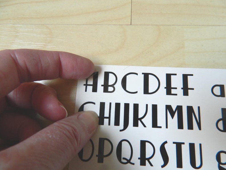 Sticky Back Vinyl Letters Art Deco Font Alphabet 15 to 40mm afbeelding 3