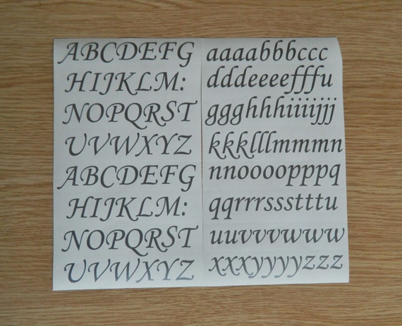 Serif Font Alphabet Sticky Back Vinyl Letters for Crafts 15, 20, 30 or 40mm  