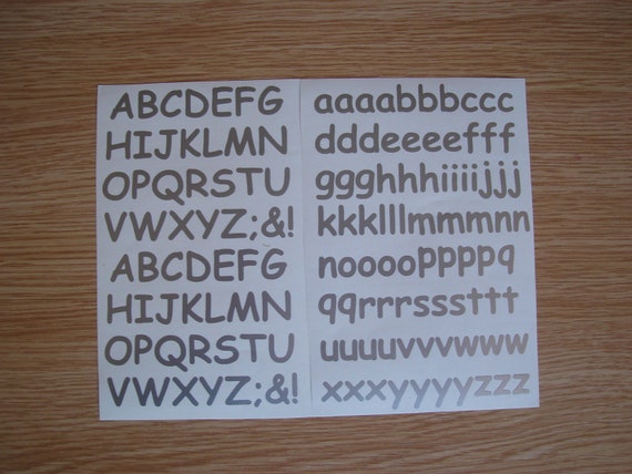 Comic Sans Font Alphabet Sticky Back Vinyl Letters for Crafts 15, 20, 30 or  40mm 