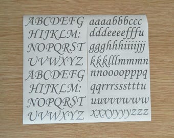 Corsiva Font Alphabet Sticky Back Vinyl Letters for crafts 15, 20, 30 or 40mm