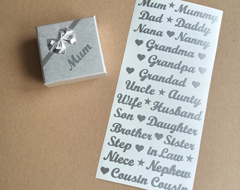Relatives Family Stickers Words sticky back vinyl for crafting