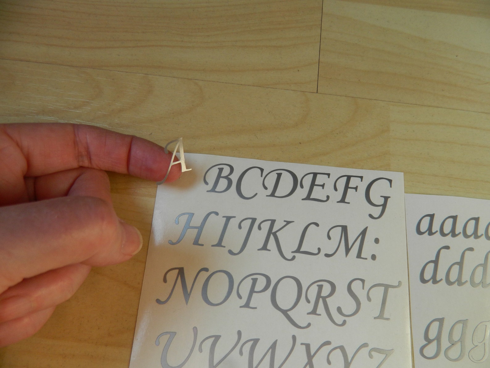 Corsiva Font Alphabet Sticky Back Vinyl Letters for Crafts 15, 20, 30