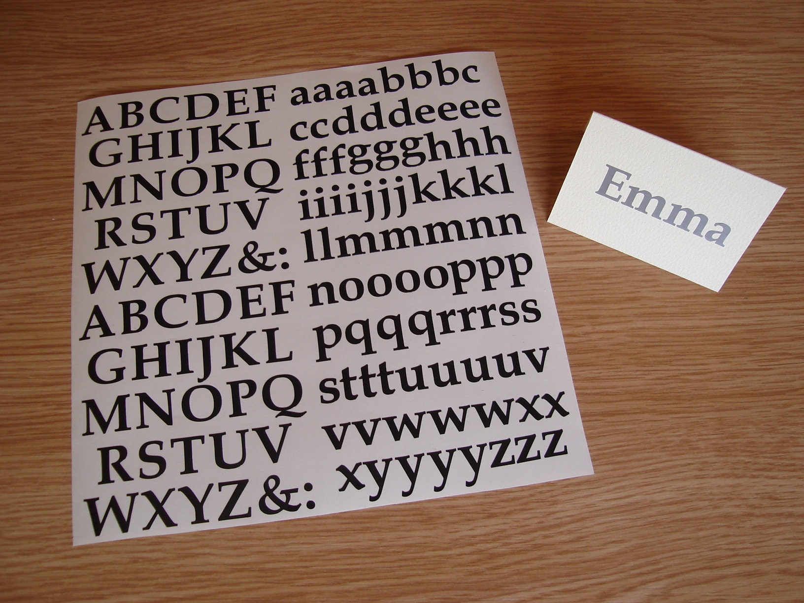 Serif Font Alphabet Sticky Back Vinyl Letters for Crafts 15, 20, 30 or 40mm  