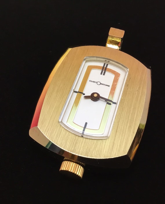 1960s CustOm Time Watch Pendant Swiss Made