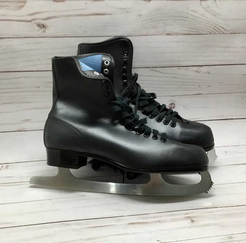 1970\u2019s American Rocket Figure Skates with Imperial Blades Men's Size 9 Black