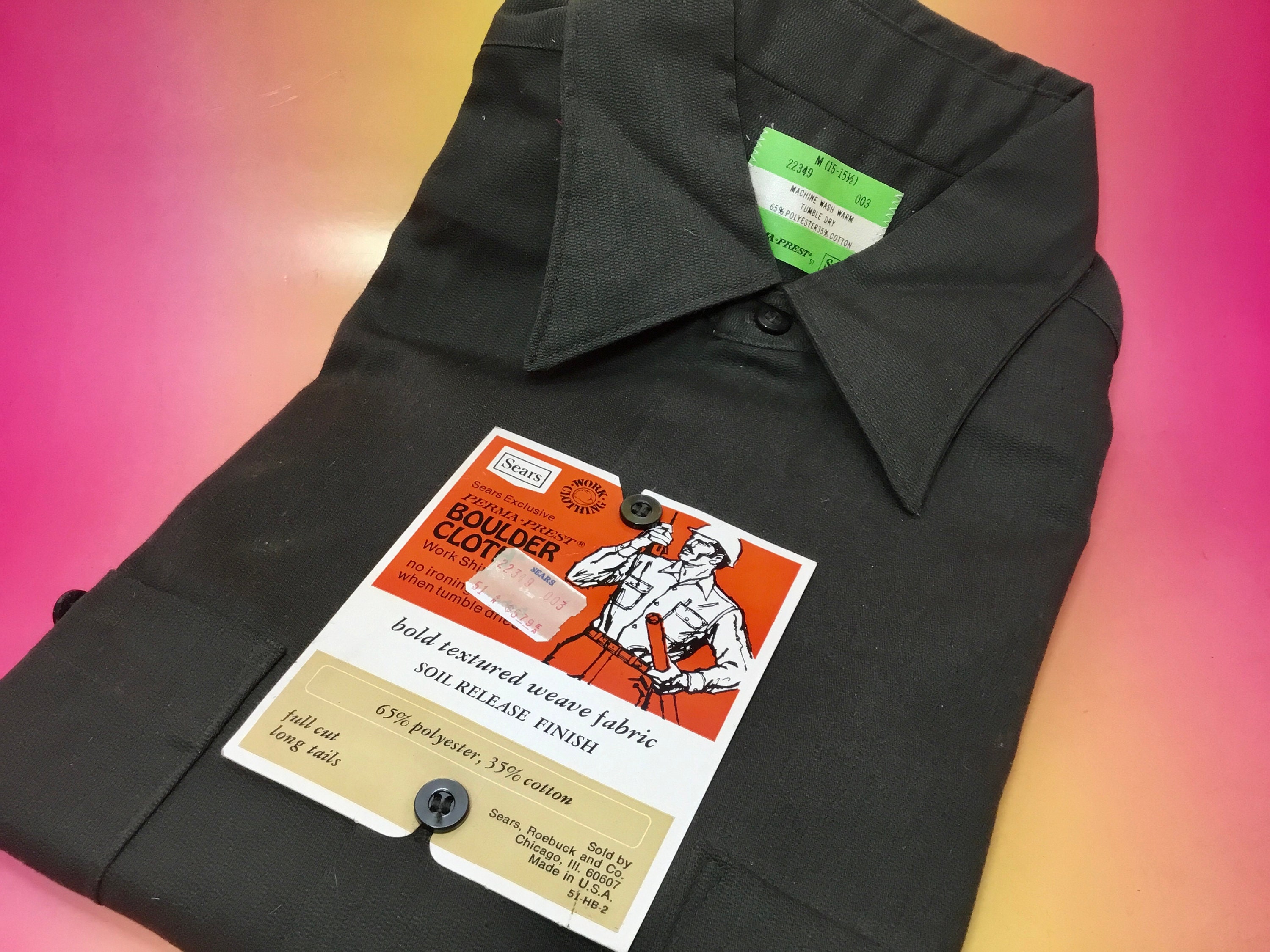 Perma Prest Boulder Cloth Sears Exclusive, Polyester & Cotton Size