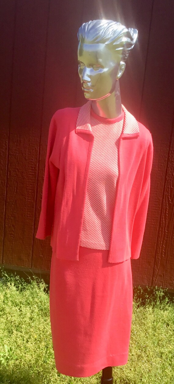 1950s Suzy-Dee Fashion Double Knit; Cardigan, Tank