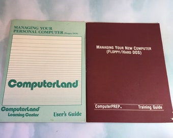 ComputerPREP Floppy DOS User Guides Lot of 2 1980’s Vintage